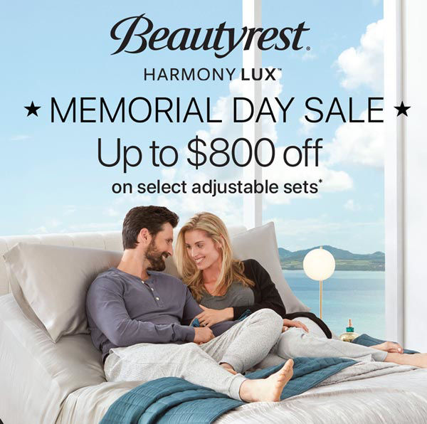 Beautyrest Harmony Lux Memorial Day Sale - Up to $800 off
